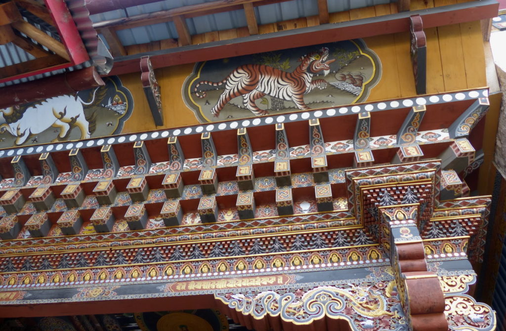 Carved and painted doorway.