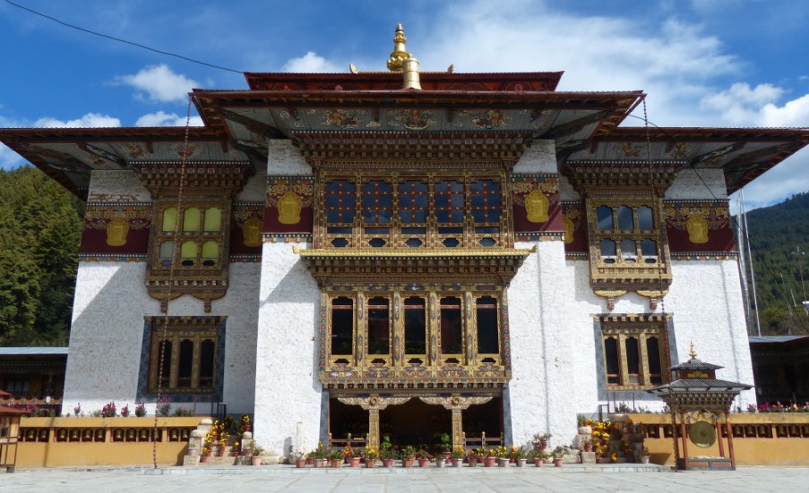 Könchogsum Lhakhang, an elaborate temple in Bhutan