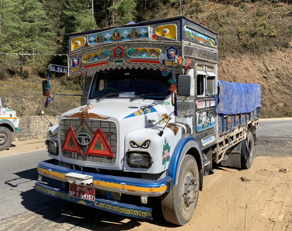 Decorated truck in Bhutan