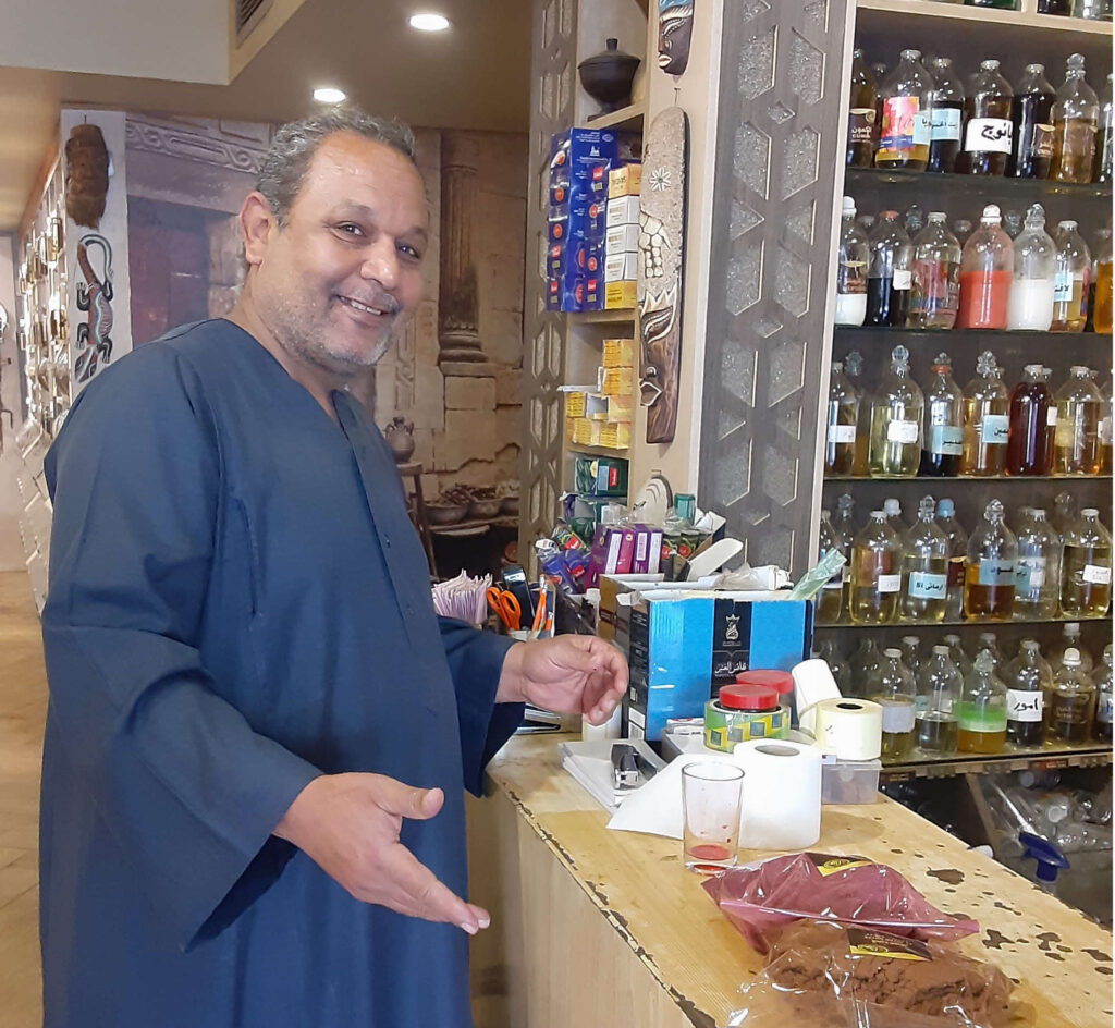 Egyptian man in spice shop