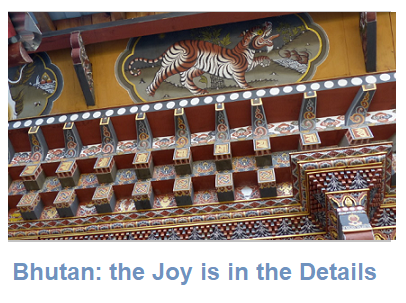 Detail of a temple in Bhutan